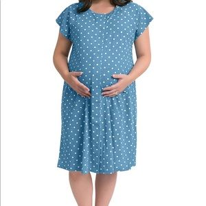 Kindred Bravely Labor and Delivery Gown in Blue